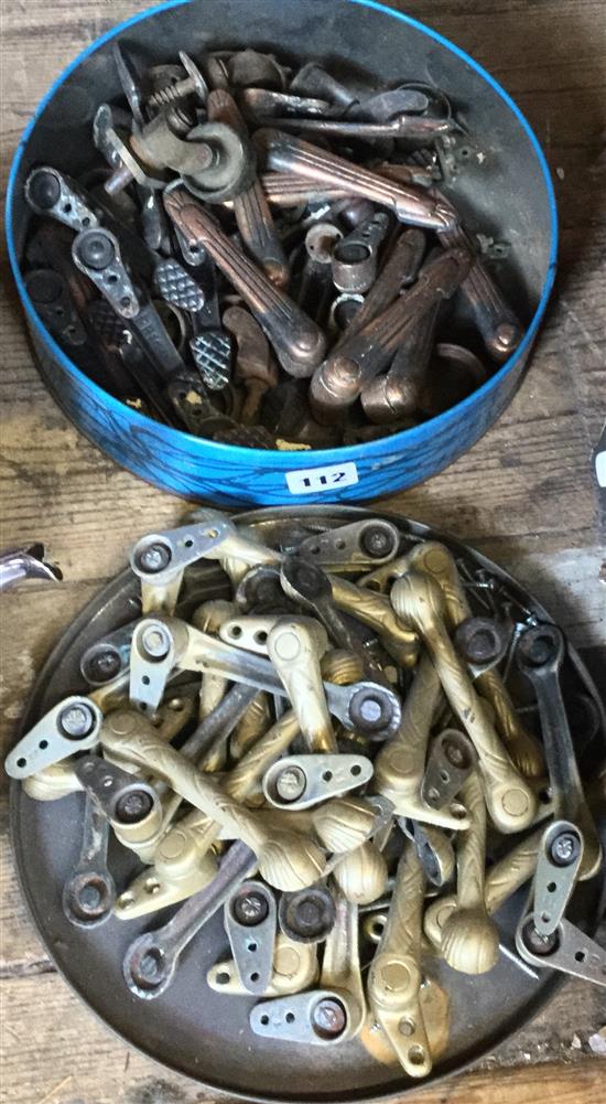 Collection of brass chair castors & stair carpet clips